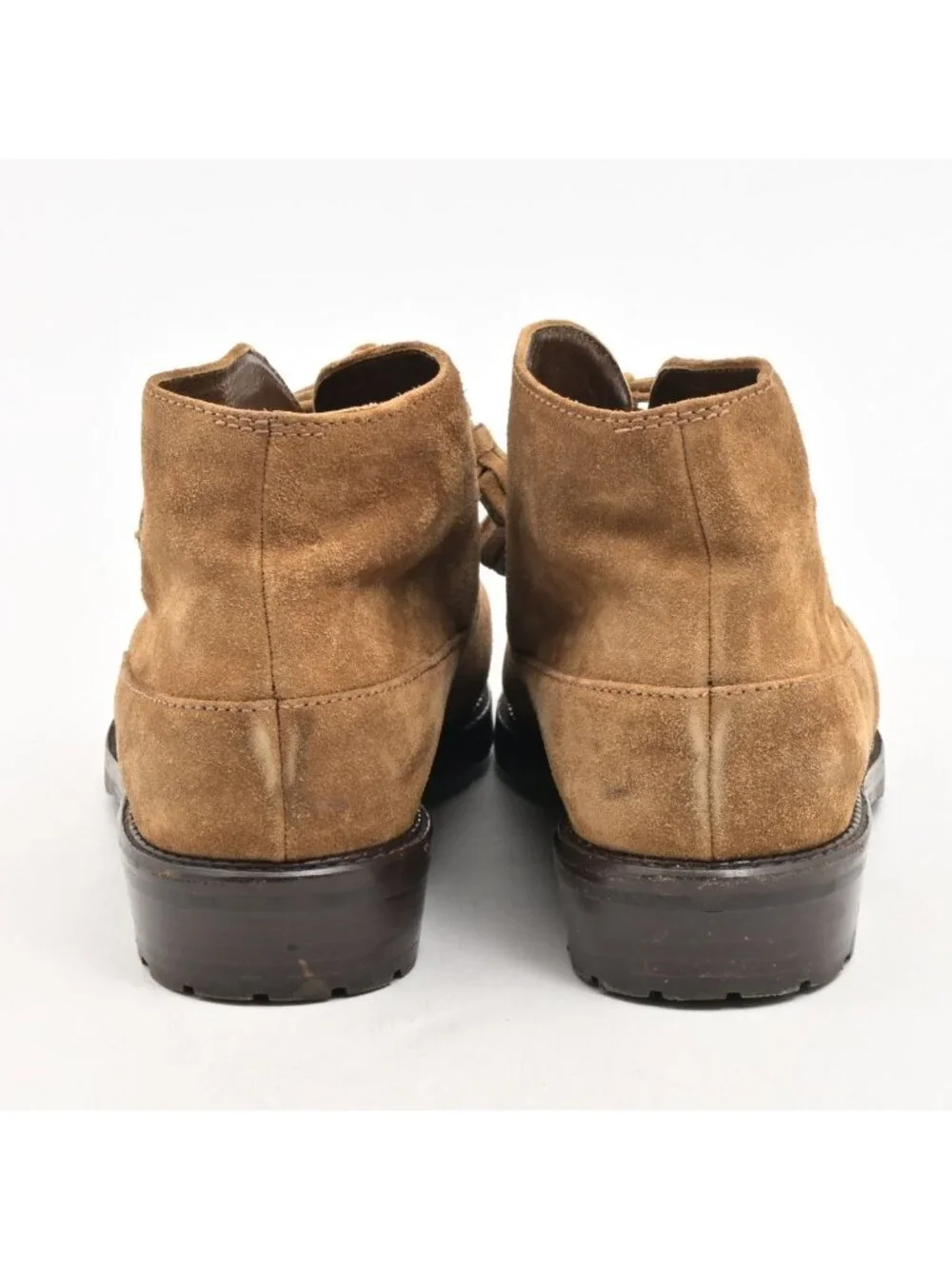 Chanel Short Boots Brown Lace-up CC Logo Tassel